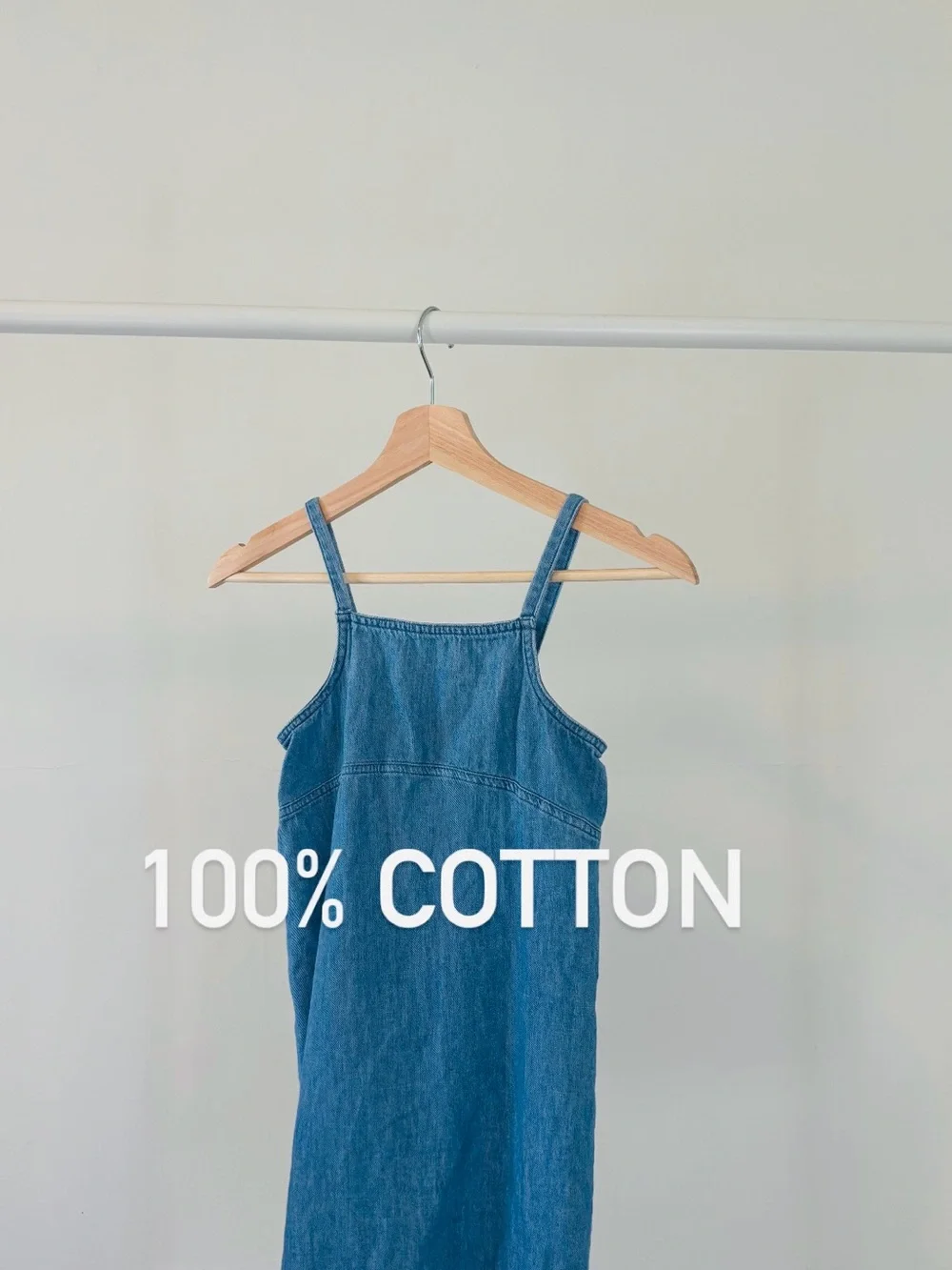 Old Navy Kids, Denim Blue Jumper Dress | 100% Cotton | Size M (8)